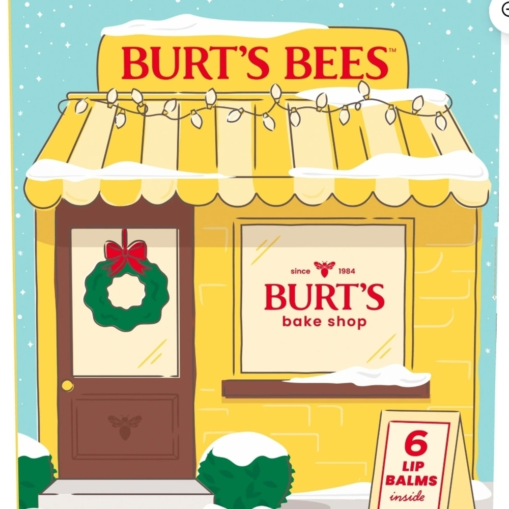 Burt's Bees Bake Shop Favorites Lip Balm Gift Set, AdventCalendar, 6-Pack-NEW